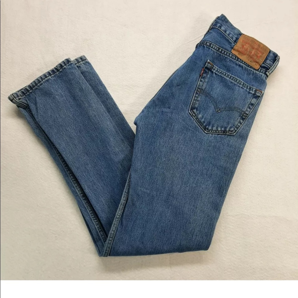 Levi Strauss & Co Jeans 505 Mens Size 30x34 Regular Fit Straight Leg Blue Denim